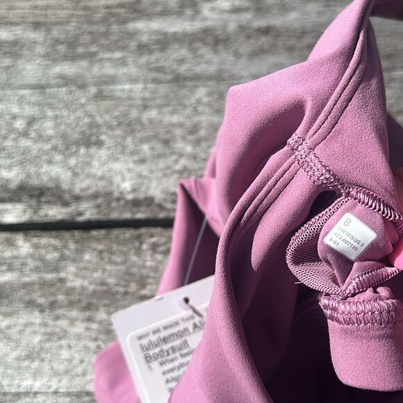 Lululemon Align Bodysuit Thong‎ Velvet Dust size 8 NWT pink - Picture 6 of 6
